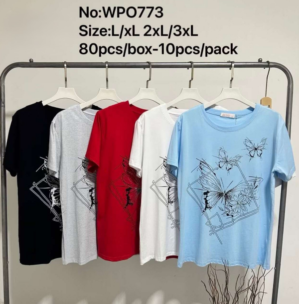 Bluzki damskie Roz L-3XL, Mix Kolor Paczka 10 szt 1